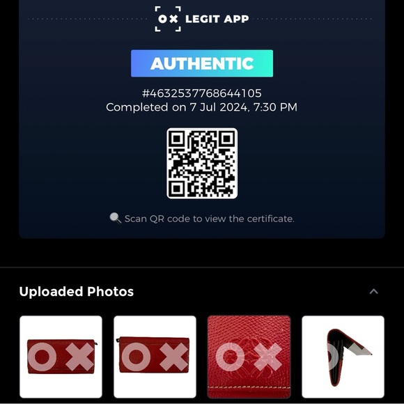 LOEWE Red Leather Bifold Wallet - Picture 11 of 11